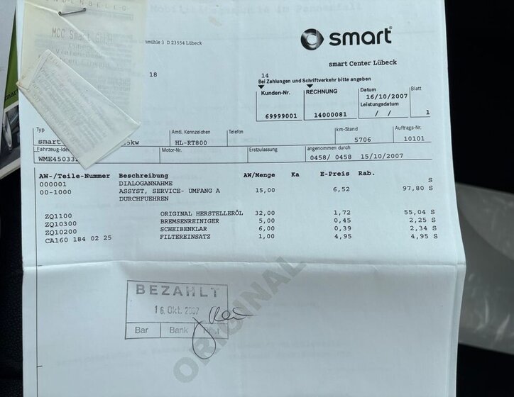 Smart Fortwo Kupé 698,0 45 kw