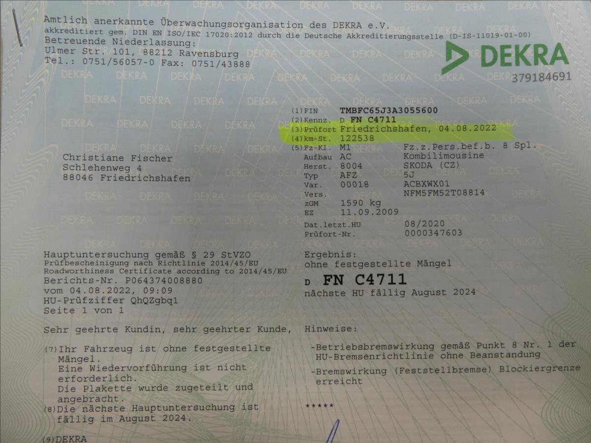 Škoda Fabia Kombi 1,4 l 63 kw