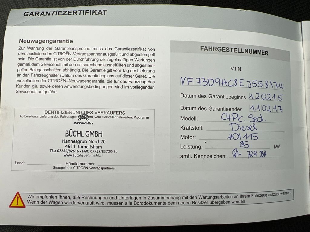 Citroën C4 Picasso MPV 1,6 l 85 kw