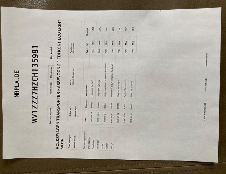 Volkswagen Transporter Ostatní 2,0 l 75 kw