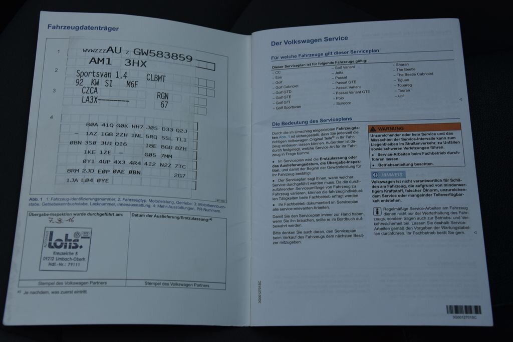 Volkswagen Golf Sportsvan MPV 1,4 l 92 kw