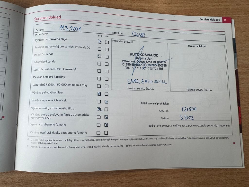 Škoda Octavia Liftback 2,0 l 103 kw