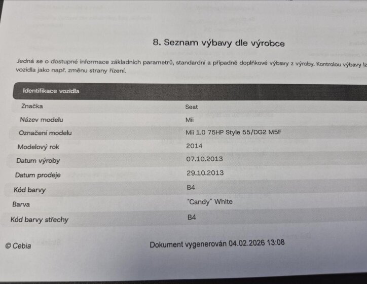 Seat Mii Hatchback 999,0 55 kw