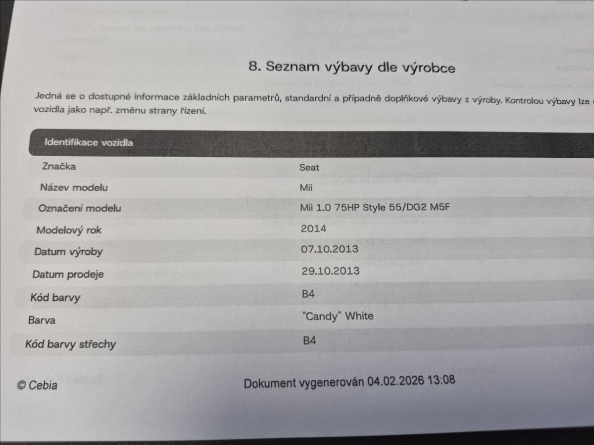 Seat Mii Hatchback 999,0 55 kw