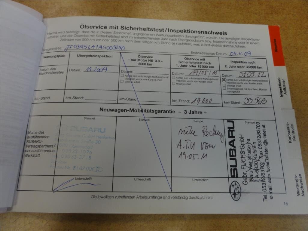 Subaru Legacy Kombi 2,0 l 110 kw