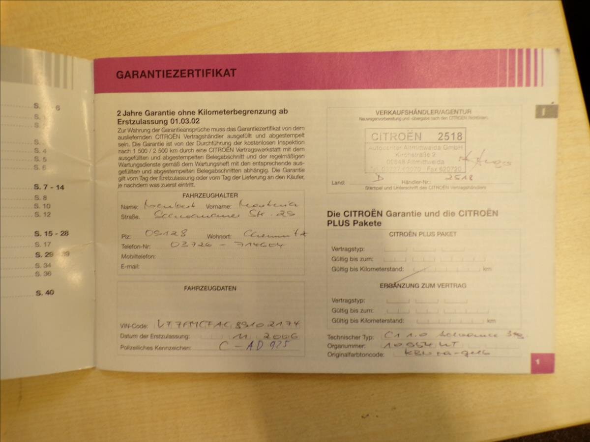 Citroën C1 Hatchback 998,0 50 kw