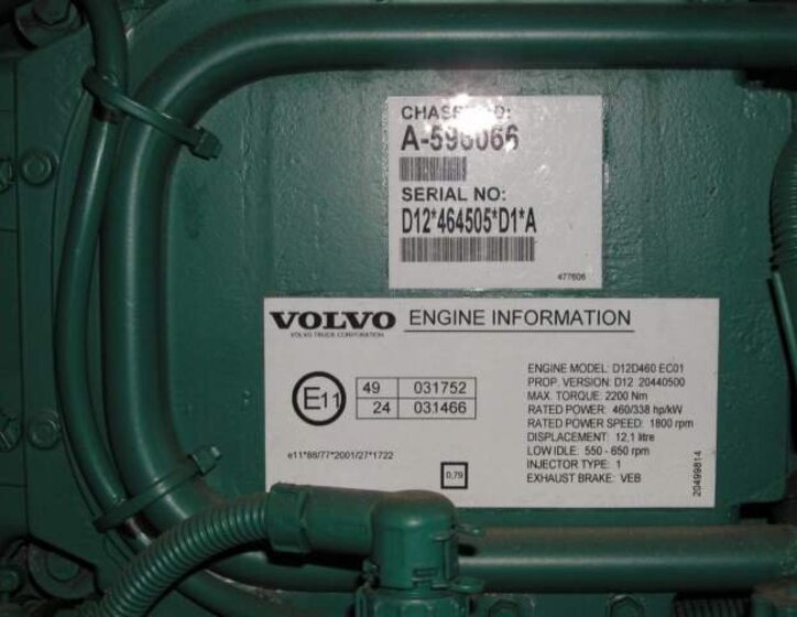 Volvo Ostatní Ostatní 12,1 l 460 kw