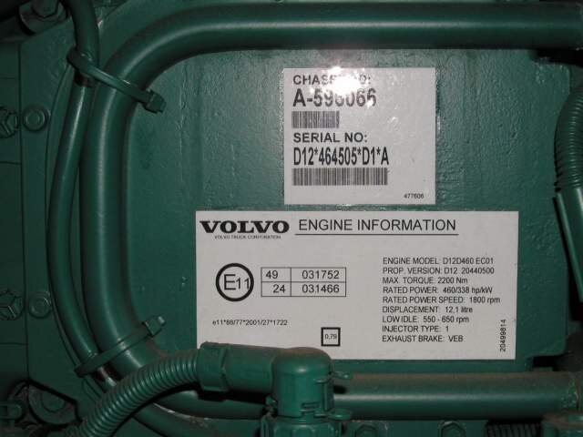 Volvo Ostatní Ostatní 12,1 l 460 kw