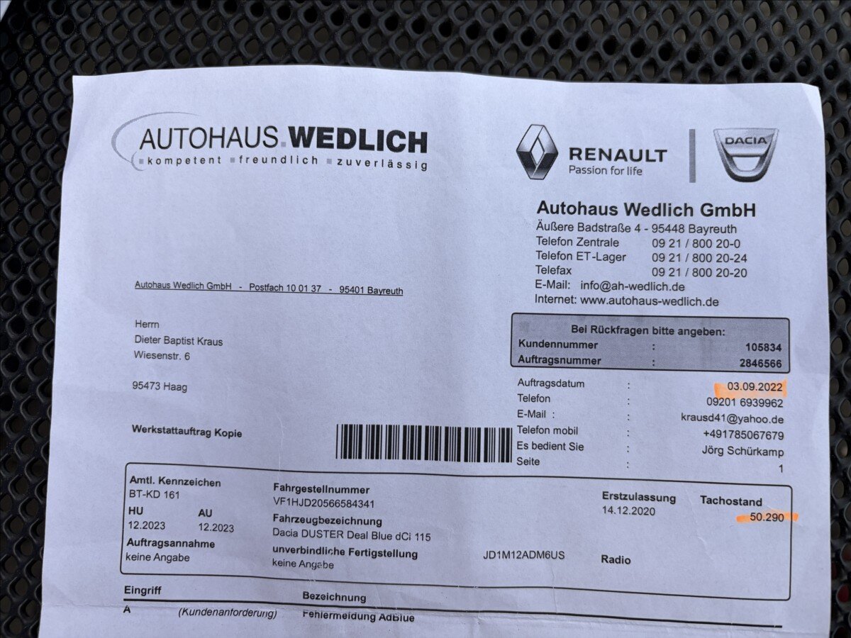 Dacia Duster SUV / Terénní 1,5 l 85 kw