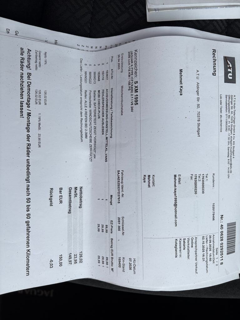 Jaguar X-Type Sedan 2,1 l 115 kw