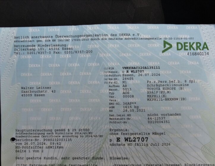 Toyota Yaris Hatchback 1,5 l 68 kw