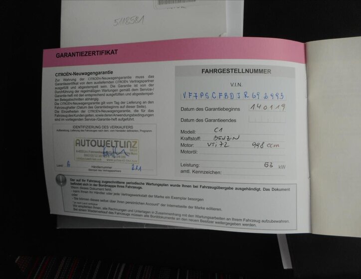 Citroën C1 Hatchback 998,0 53 kw