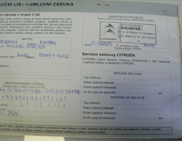 Citroën Grand C4 Picasso Kombi 1,6 l 80 kw