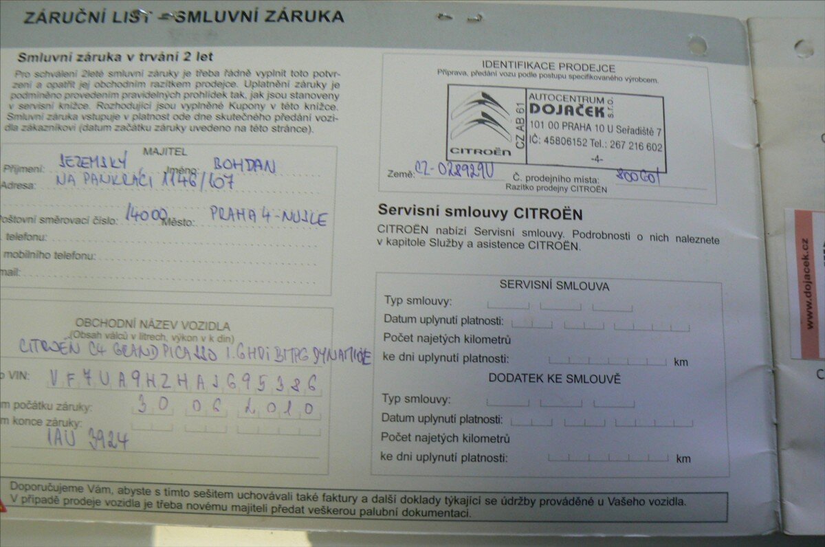 Citroën Grand C4 Picasso Kombi 1,6 l 80 kw