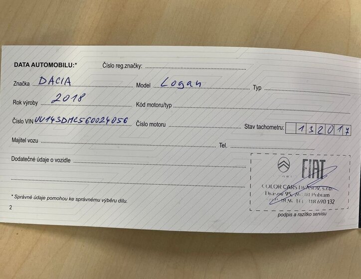 Dacia Logan Sedan / Limuzína 999,0 54 kw