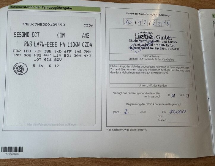 Škoda Octavia Kombi 1,5 l 110 kw