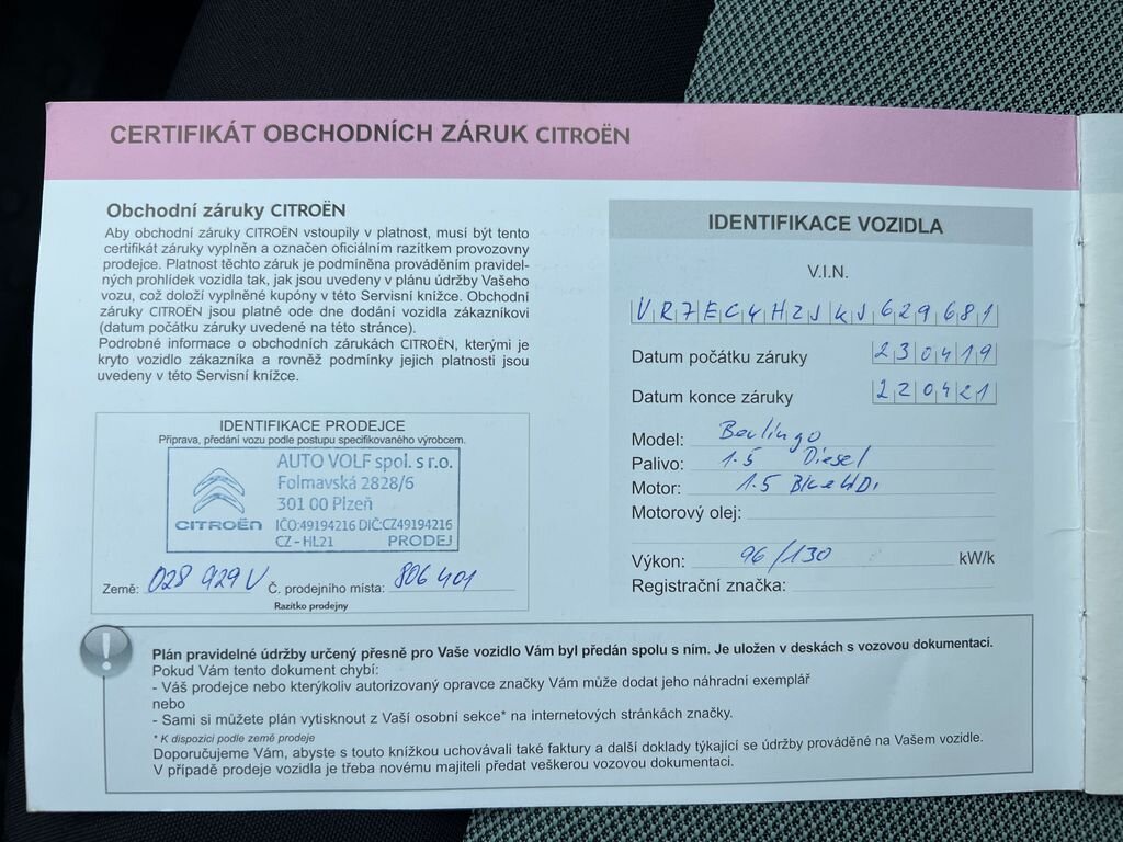 Citroën Berlingo MPV 1,5 l 96 kw