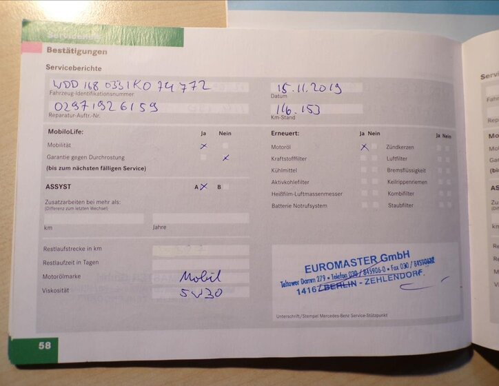 Mercedes-Benz Třídy A Kombi 1,6 l 75 kw