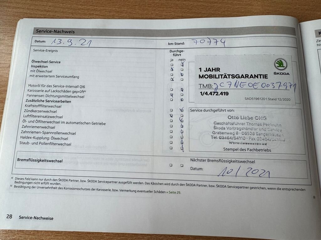 Škoda Octavia Kombi 1,4 l 103 kw