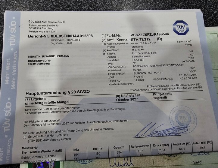 Seat Leon Kombi 1,4 l 110 kw