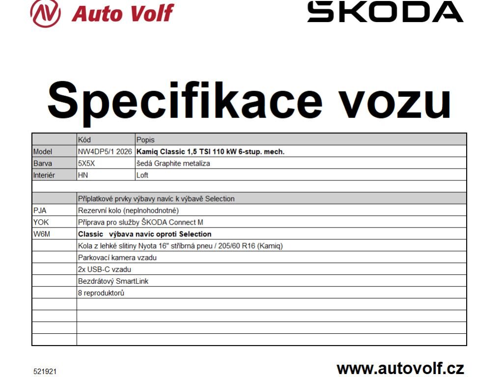 Škoda Kamiq SUV / Terénní 1,5 l 110 kw