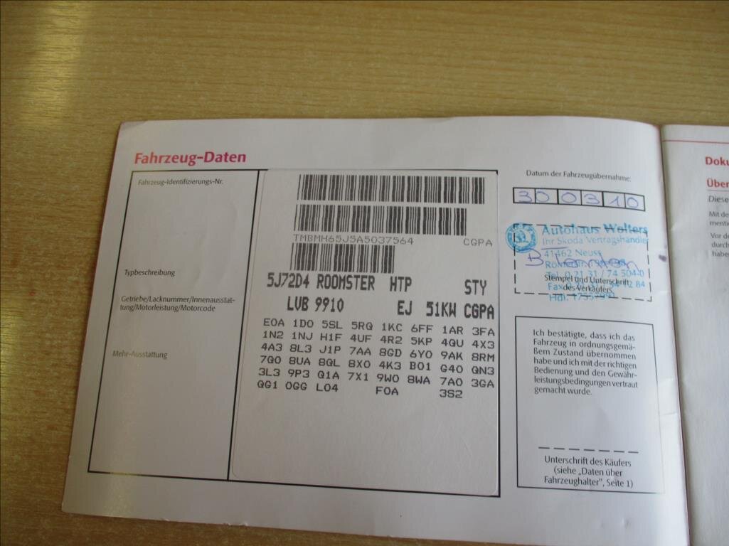 Škoda Roomster Kombi 1,2 l 51 kw