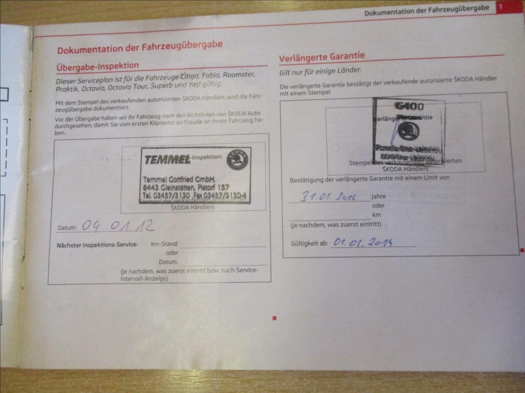 Škoda Superb Kombi 1,6 l 77 kw