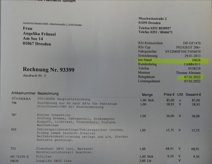 Peugeot 206 Hatchback 1,1 l 44 kw