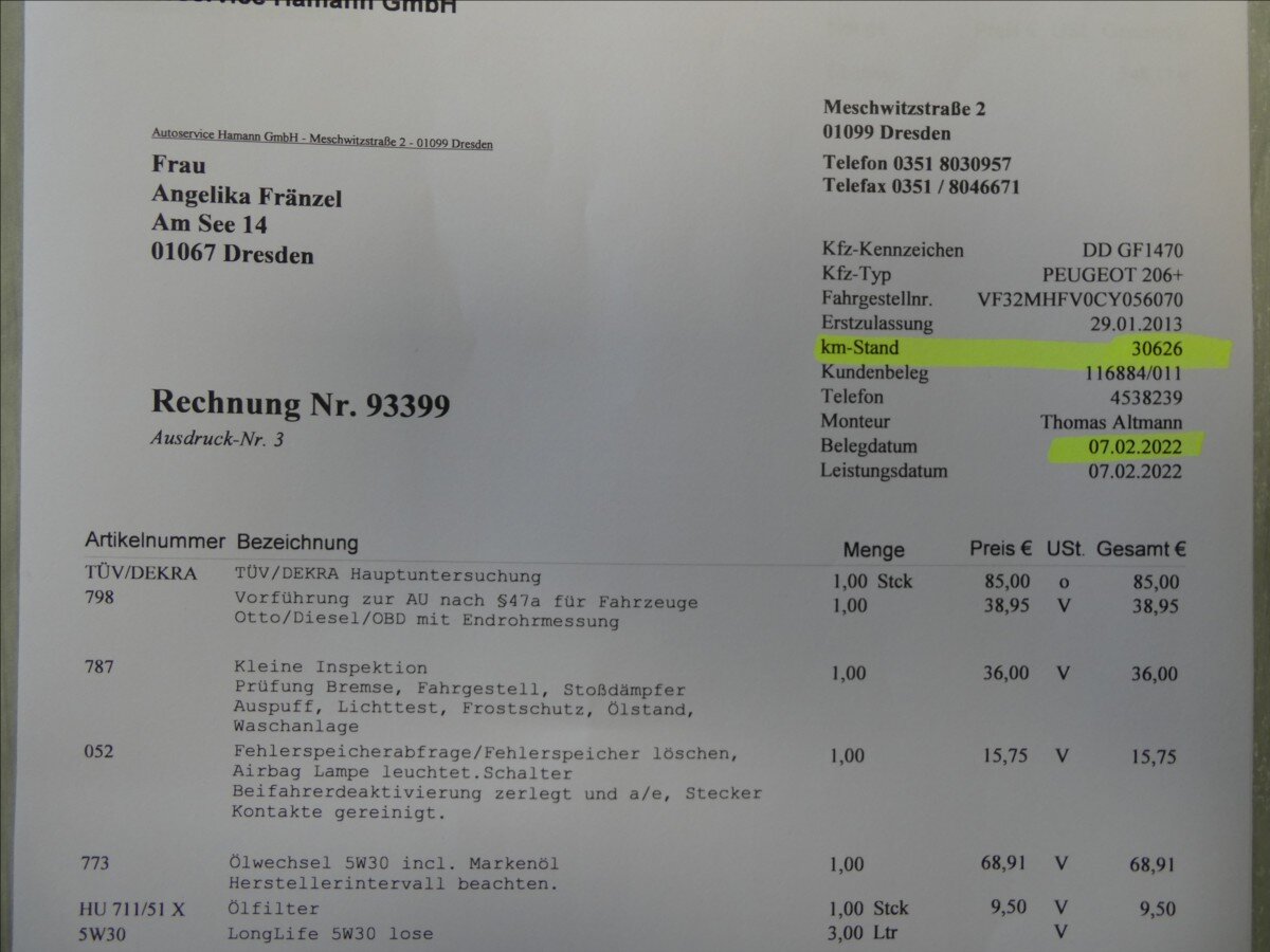 Peugeot 206 Hatchback 1,1 l 44 kw