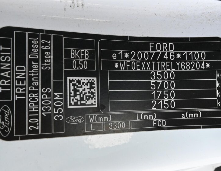 Ford Transit Skříň 2,0 l 96 kw