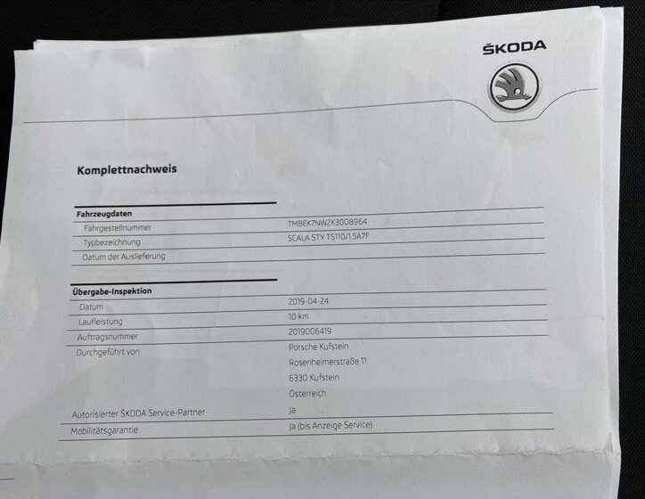 Škoda Scala Hatchback 1,5 l 110 kw