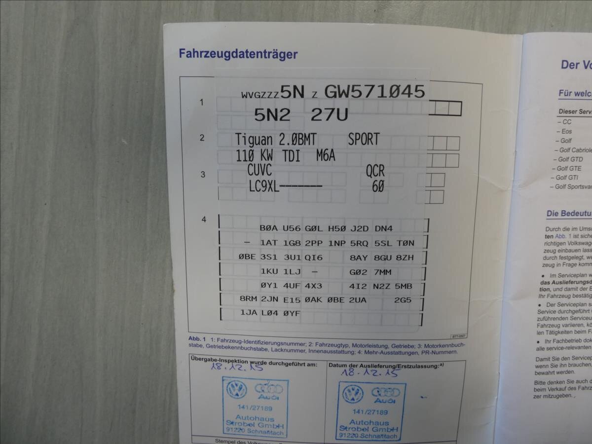 Volkswagen Tiguan SUV 2,0 l 110 kw