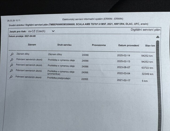 Škoda Scala Hatchback 999,0 70 kw