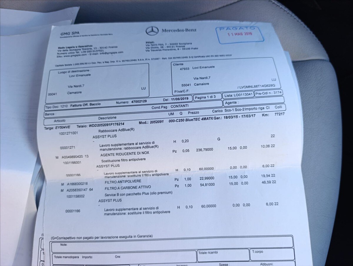 Mercedes-Benz Třídy C Kombi 2,1 l 150 kw