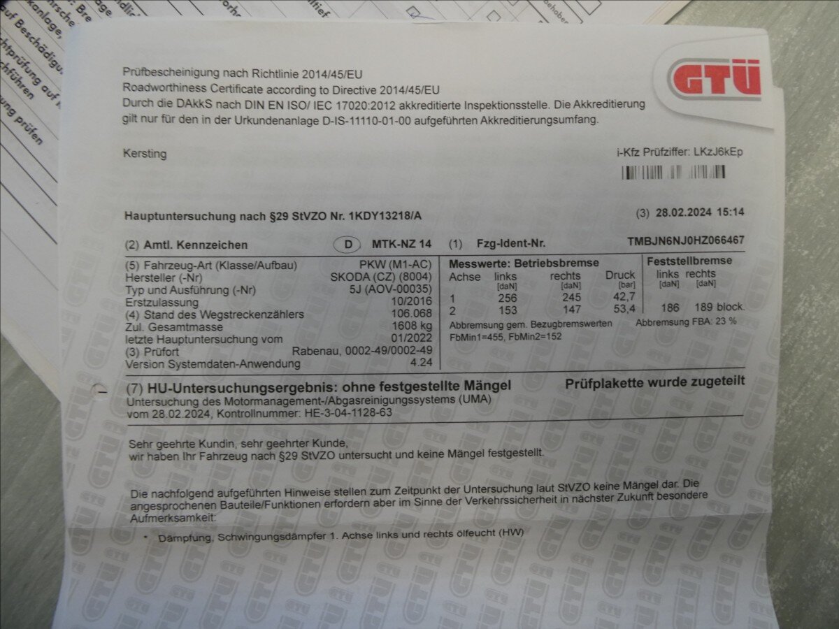 Škoda Fabia Kombi 1,2 l 81 kw