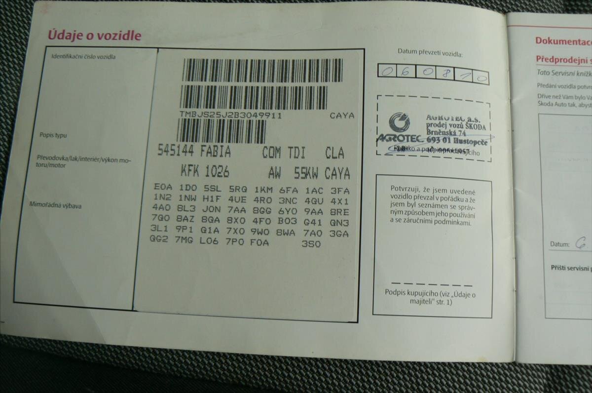 Škoda Fabia Kombi 1,6 l 55 kw