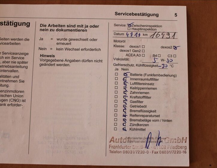 Opel Zafira MPV 1,6 l 88 kw