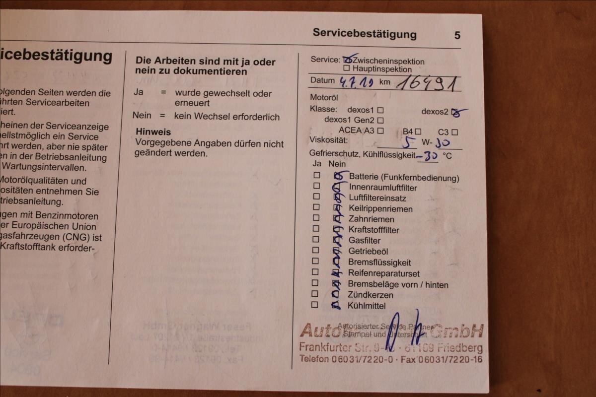 Opel Zafira MPV 1,6 l 88 kw