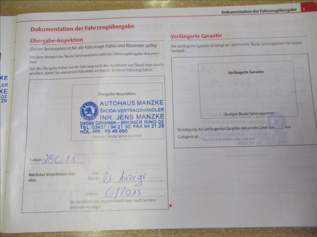 Škoda Roomster MPV 1,4 l 63 kw