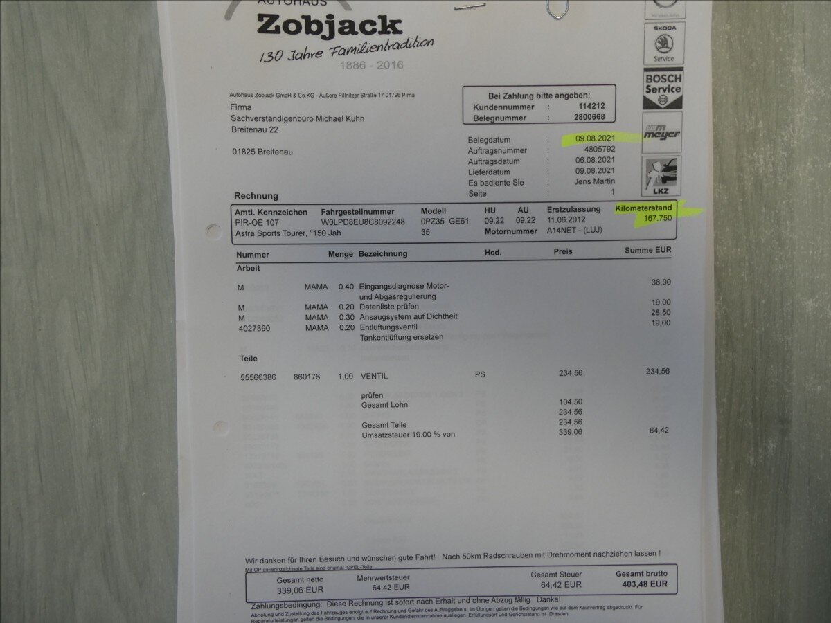 Opel Astra Kombi 1,4 l 88 kw