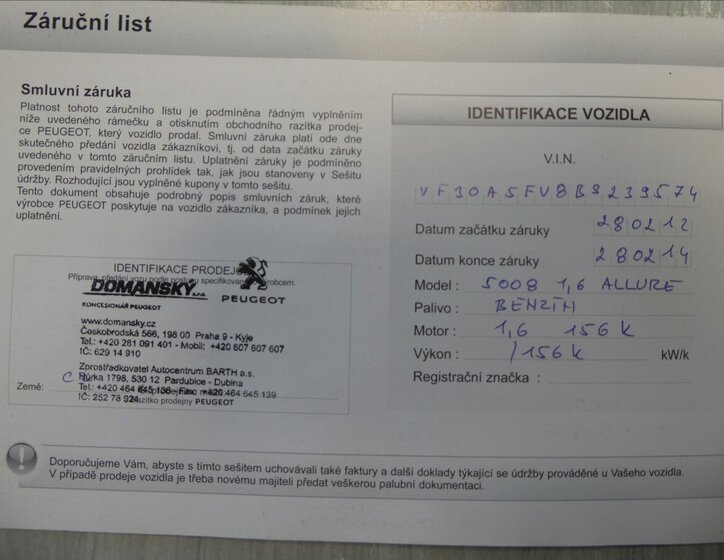 Peugeot 5008 MPV 1,6 l 115 kw