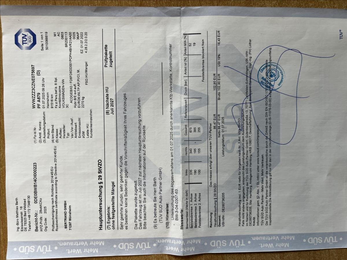 Volkswagen Passat Kombi 1,4 l 160 kw