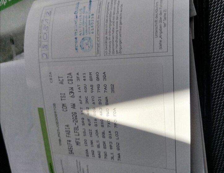 Škoda Fabia Kombi 1,2 l 63 kw