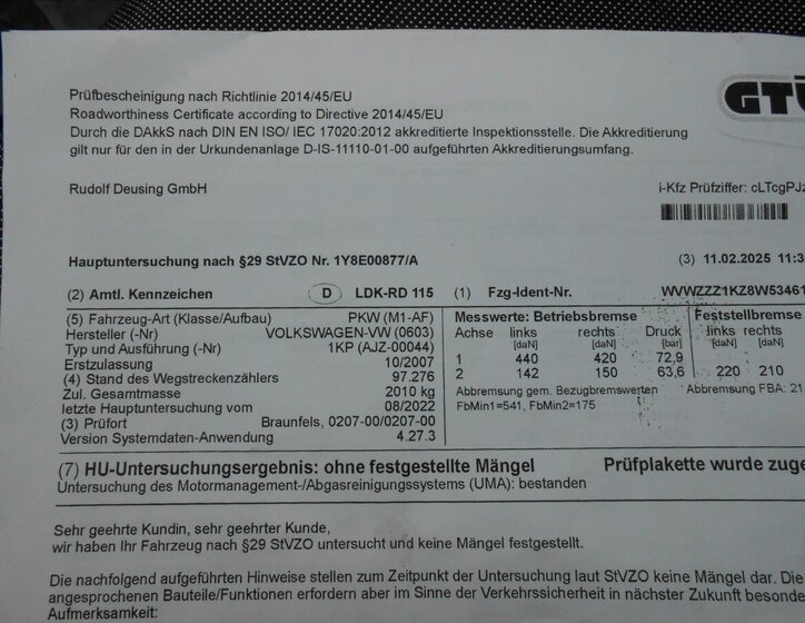 Volkswagen Golf Plus Hatchback 1,4 l 103 kw