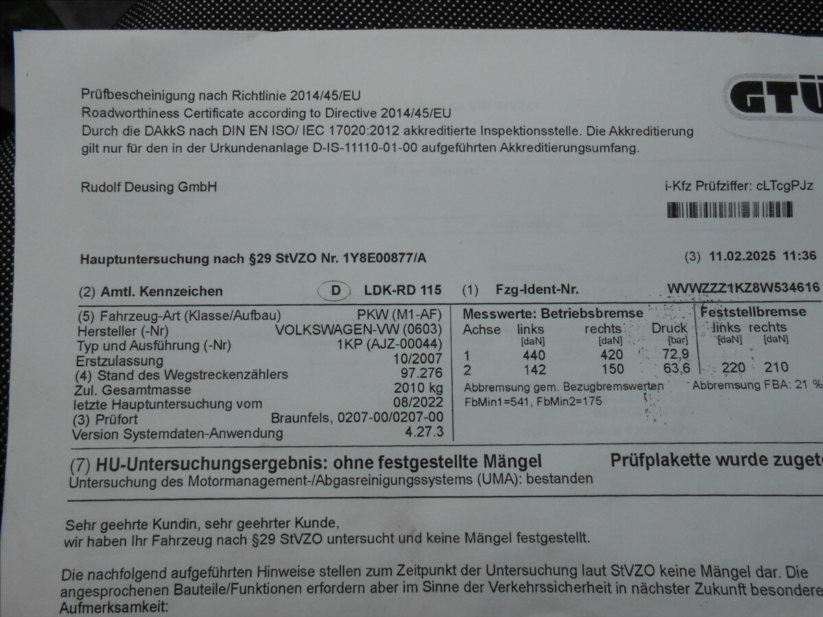 Volkswagen Golf Plus Hatchback 1,4 l 103 kw