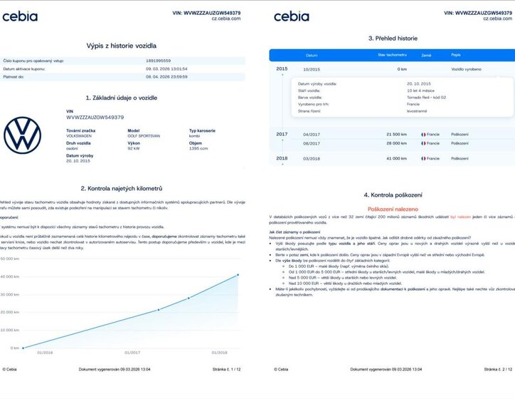 Volkswagen Golf Sportsvan MPV 1,4 l 92 kw