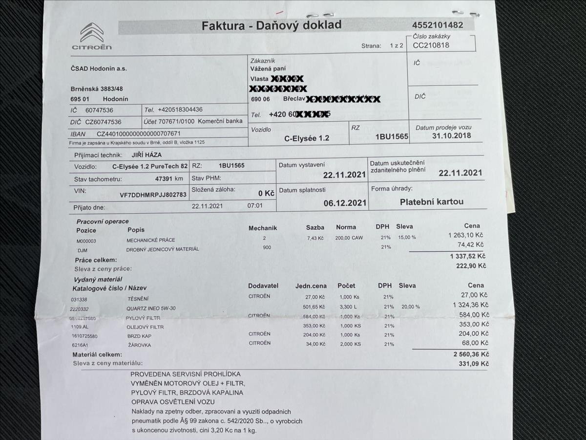 Citroën C-Elysée Sedan / Limuzína 1,2 l 61 kw