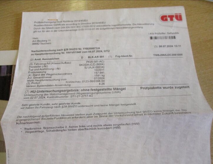 Škoda Fabia Kombi 1,2 l 63 kw