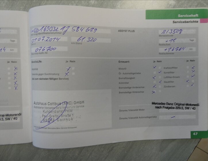 Mercedes-Benz Třídy A Hatchback 1,7 l 85 kw