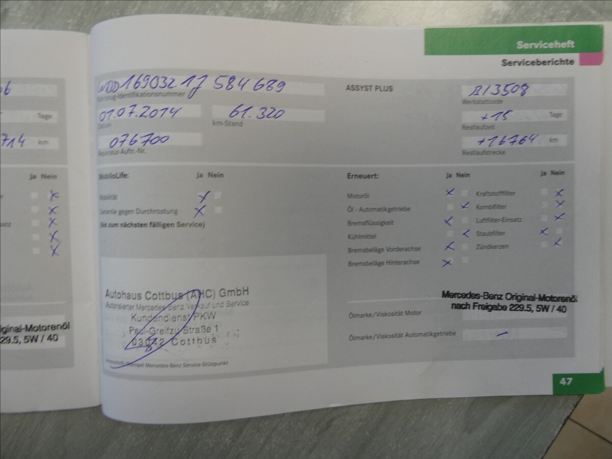 Mercedes-Benz Třídy A Hatchback 1,7 l 85 kw